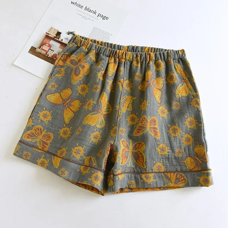 Short de Nuit Japonais en Coton pour Femme - Tissu Léger et Respirant - pyjama GoHappy