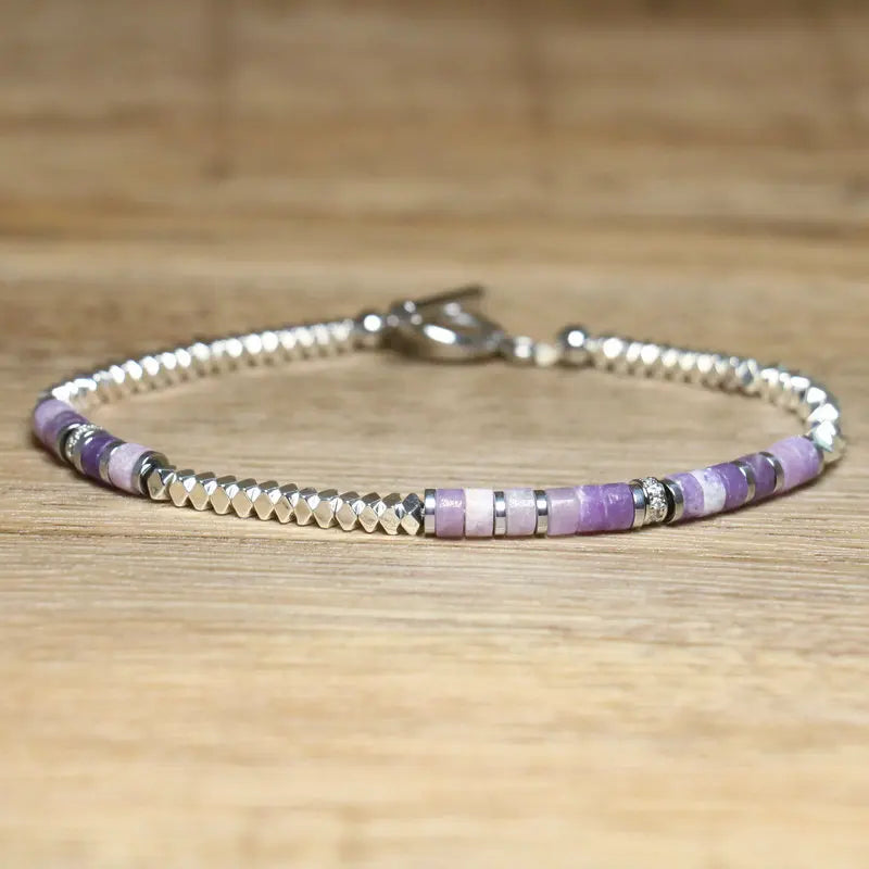 Bracelet Minimaliste Pierre Picasso & Acier Inoxydable – Fermoir OT