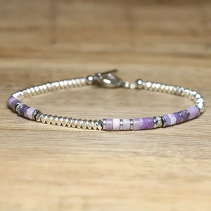 Bracelet Minimaliste Pierre Picasso & Acier Inoxydable – Fermoir OT - bracelet femme GoHappy