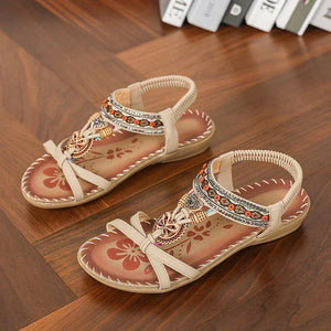 Essaouira sandales à médaillon bohème chic - tongs femme GoHappy