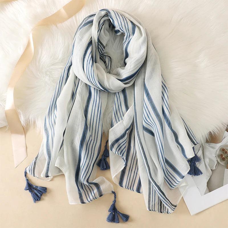 64 Foulards en Coton Look Décontracté et Chic - foulard GoHappy