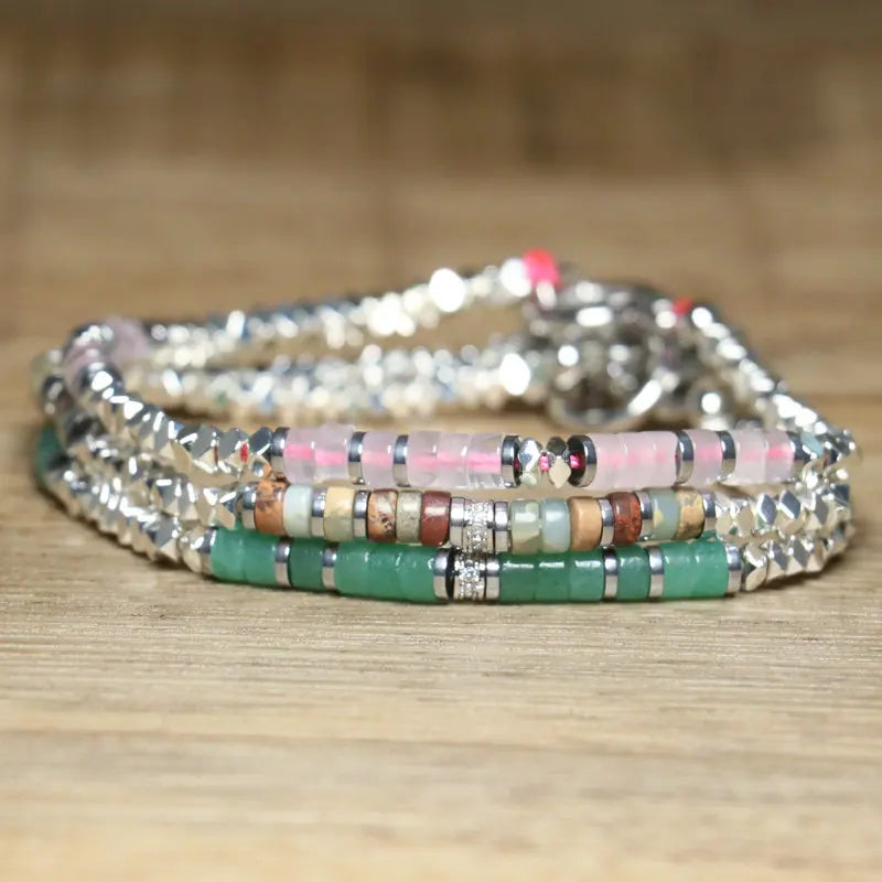 Bracelet Minimaliste Pierre Picasso & Acier Inoxydable – Fermoir OT