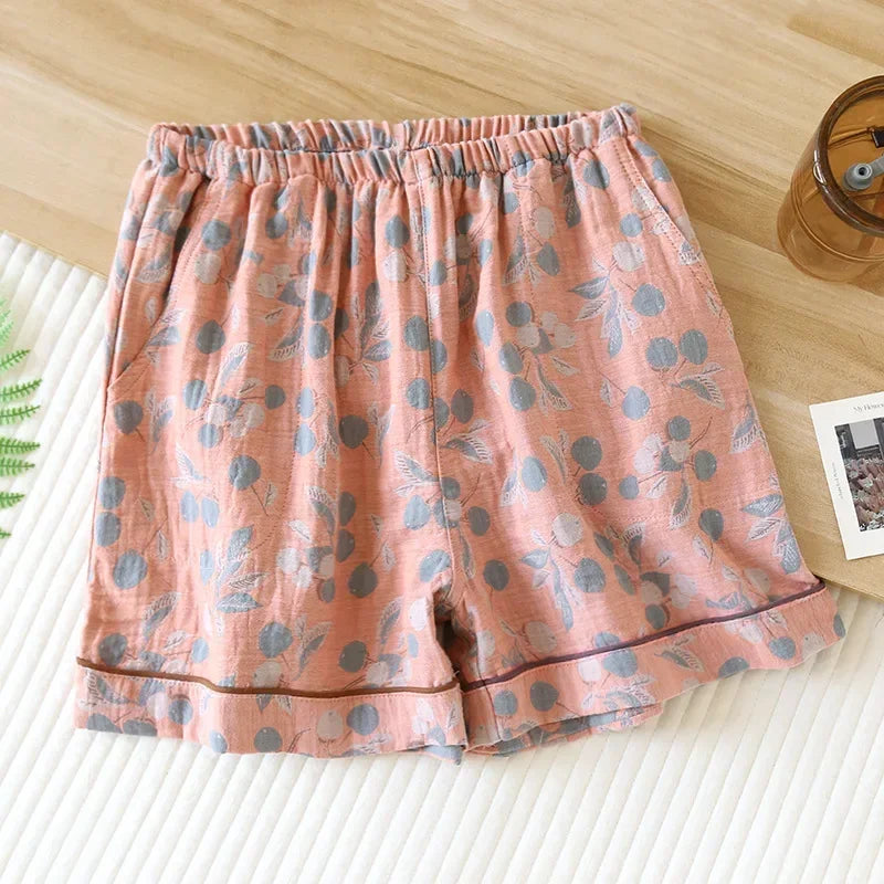 Short de Nuit Japonais en Coton pour Femme - Tissu Léger et Respirant - pyjama GoHappy