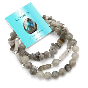 Bracelets Pierres Naturelles Empilables Set 3-5 Bohème 19cm - bracelets en pierres femme GoHappy