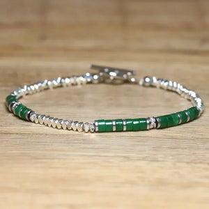 Bracelet Minimaliste Pierre Picasso & Acier Inoxydable – Fermoir OT - bracelet femme GoHappy