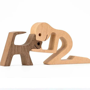 Sculpture Bois Compagnon Fidèle Gravure Personnalisée Mémorial - Décoration GoHappy