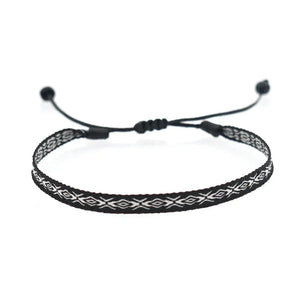 Bracelet Tissé Main Colombie Motifs Ethniques Bohème Amitié - bracelets tissés GoHappy