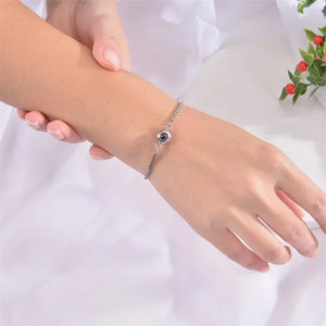 Bracelet Photo Gravé Projection Personnalisable - bracelets personnalisés GoHappy