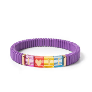 Candy Love bracelet femme élastique bohème coloré - bracelet femme GoHappy