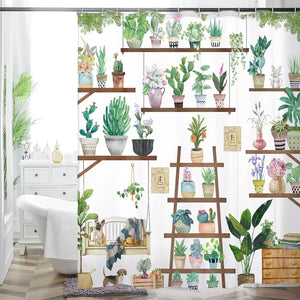 Rideau Douche Inspirant Nature Plantes 26 Designs Multi-Tailles - rideaux de douche GoHappy