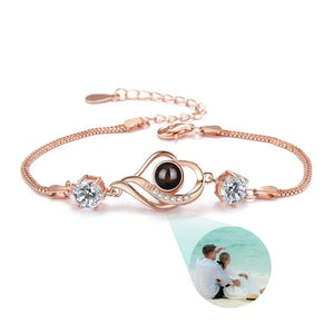 Bracelet Photo Gravé Projection Personnalisable - bracelets personnalisés GoHappy
