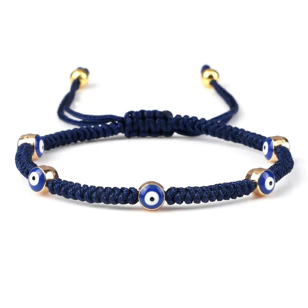 Bracelets Porte-Bonheur Evil Eye en Tissu Tressé - Bracelets Porte-Bonheur GoHappy