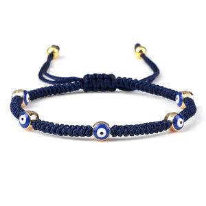 Bracelets Porte-Bonheur Evil Eye en Tissu Tressé - Bracelets Porte-Bonheur GoHappy