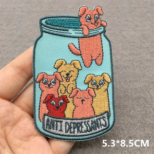 Patchs Brodés Chats Thermocollants Écussons Cartoon Vêtements Sacs - patchs GoHappy