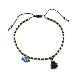 Bracelet femme boho perles Miyuki pompon coloré - bracelet perles GoHappy