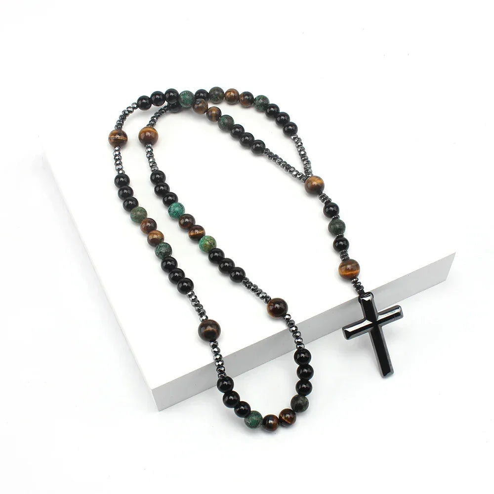 Collier Rosary en Pierres Naturelles Uniques - Bijou Collier GoHappy