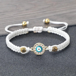 Bracelet Porte-Bonheur Evil Eye en Coton Tressé, Unisexe - Bracelets Porte-Bonheur GoHappy