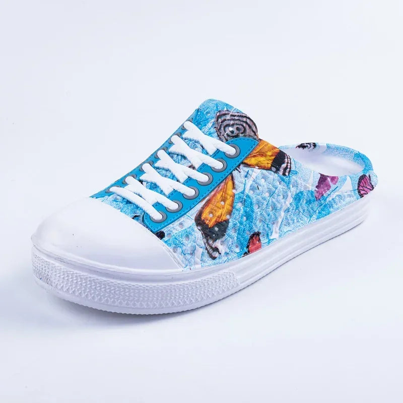 Rio Bloom baskets-mules papillons légères chic