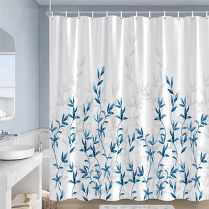 Rideau Douche Moderne Floral Polyester 11 Tailles + Crochets - rideau de douche GoHappy