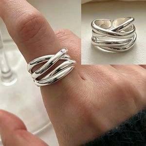 Bague femme Atelier Reflets Rubans Croisés bijou fantaisie GoHappy France