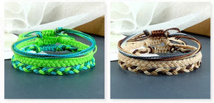 Bracelet Lhassa sable cordon tressé porte-bonheur réglable - bracelets amitié GoHappy