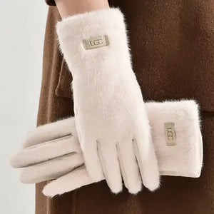 Gants Femme Daim Imitation Vison Tactiles Doux Chauds Élégants - gants GoHappy