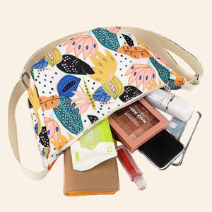 Sac à Bandoulière Motif Floral pour Femme - Style Élégant et Compact - Sac à main GoHappy