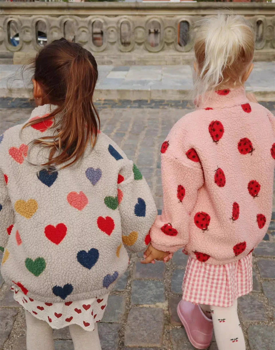 Veste Polaire Enfant Motifs Cartoon Laine Agneau 18 mois à 9 Ans