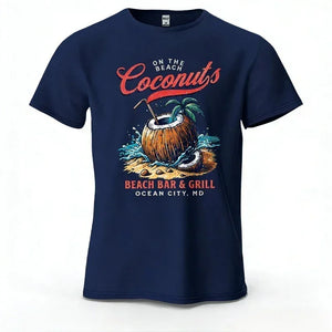 T-shirt Homme Coconuts Vintage Plage Graphique Coton Respirant - t-shirt homme GoHappy