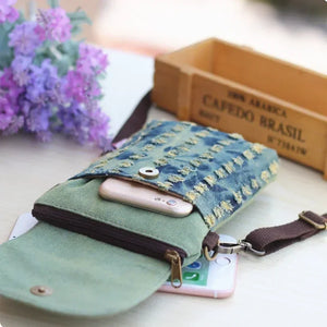 Boho Denim mini sac téléphone poches nomades - accessoires smartphone GoHappy