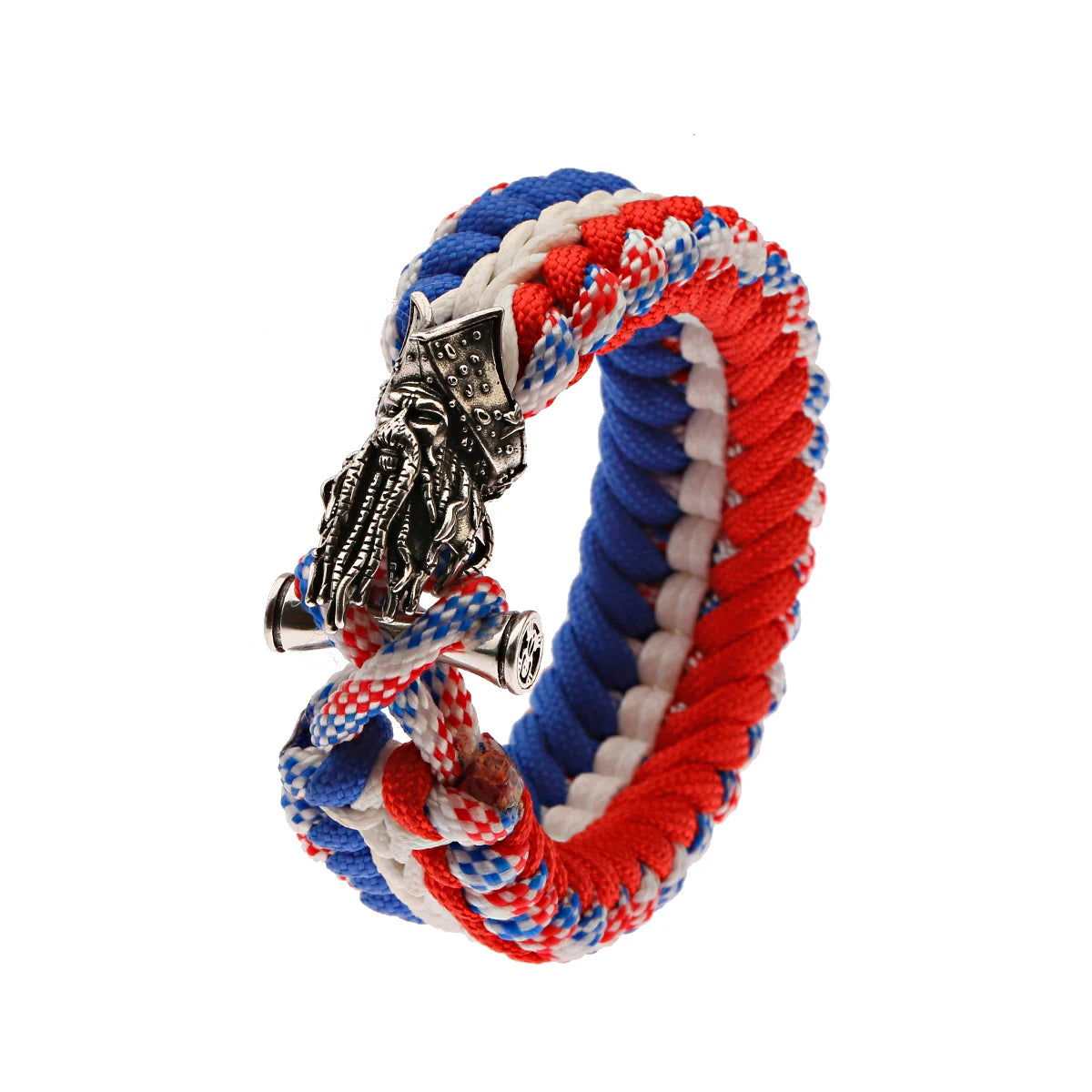 Bracelet Homme Viking Nordique Tressé Main Crâne Punk Antique - GoHappy France