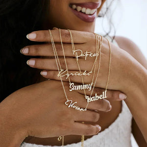 Collier Prénom sur Mesure Femme Or Argent Bijou Romantique Chic - collier personnalisé GoHappy