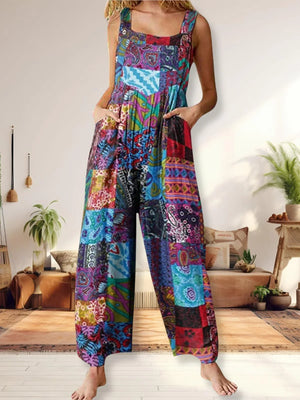 Salopette Sarouel multicolore Combishort - Salopette GoHappy