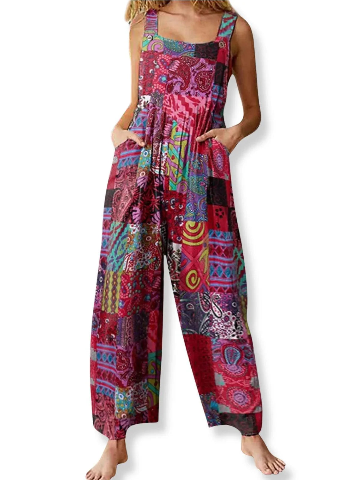 Salopette Sarouel multicolore Combishort - Salopette GoHappy