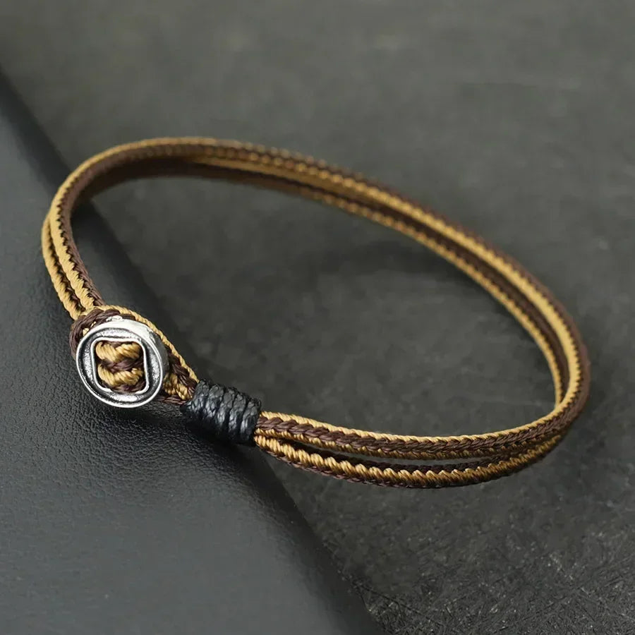Bracelet homme double corde ethnique fait main Style Vintage - bracelet homme GoHappy