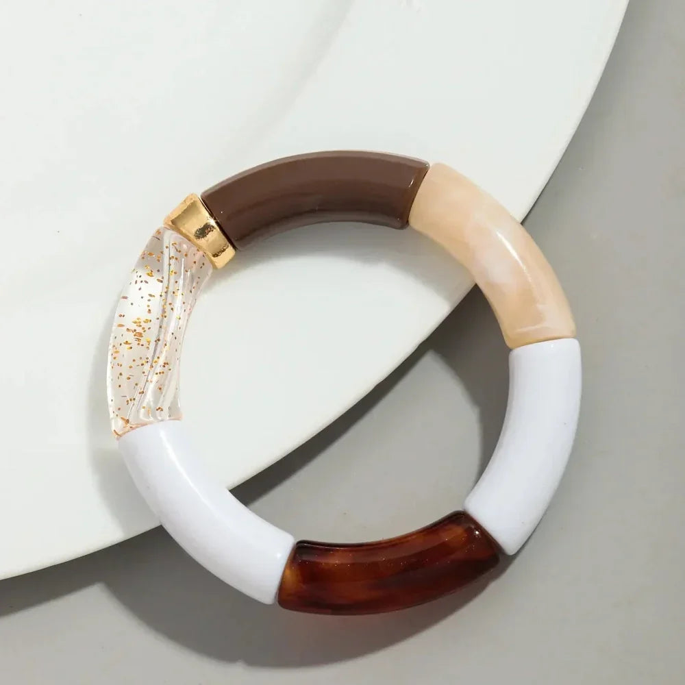 Bracelets acryliques bohème femme – 28 modèles colorés à mixer - Bijou Bracelet GoHappy