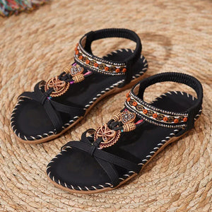 Essaouira sandales à médaillon bohème chic - tongs femme GoHappy