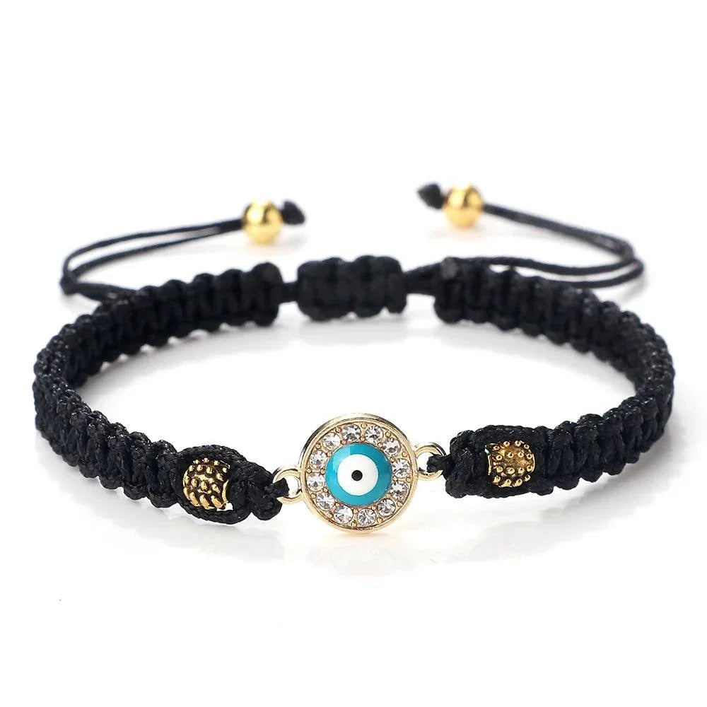 Bracelet Porte-Bonheur Evil Eye en Coton Tressé, Unisexe - Bracelets Porte-Bonheur GoHappy
