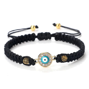 Bracelet Porte-Bonheur Evil Eye en Coton Tressé, Unisexe - Bracelets Porte-Bonheur GoHappy