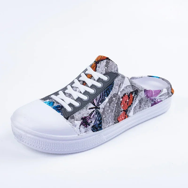 Rio Bloom baskets-mules papillons légères chic