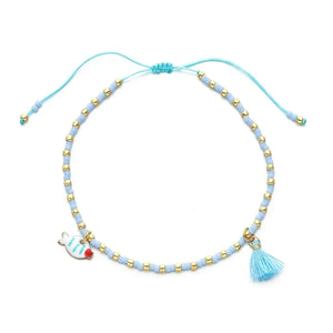 Bracelet femme boho perles Miyuki pompon coloré - bracelet perles GoHappy