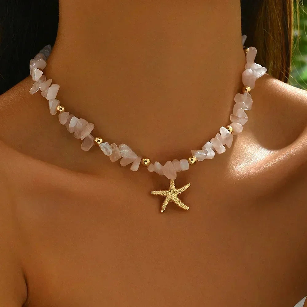 Ocean Charm collier femme coquillage bohème chic - collier GoHappy