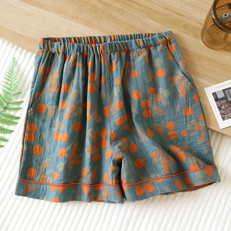 Short de Nuit Japonais en Coton pour Femme - Tissu Léger et Respirant - pyjama GoHappy