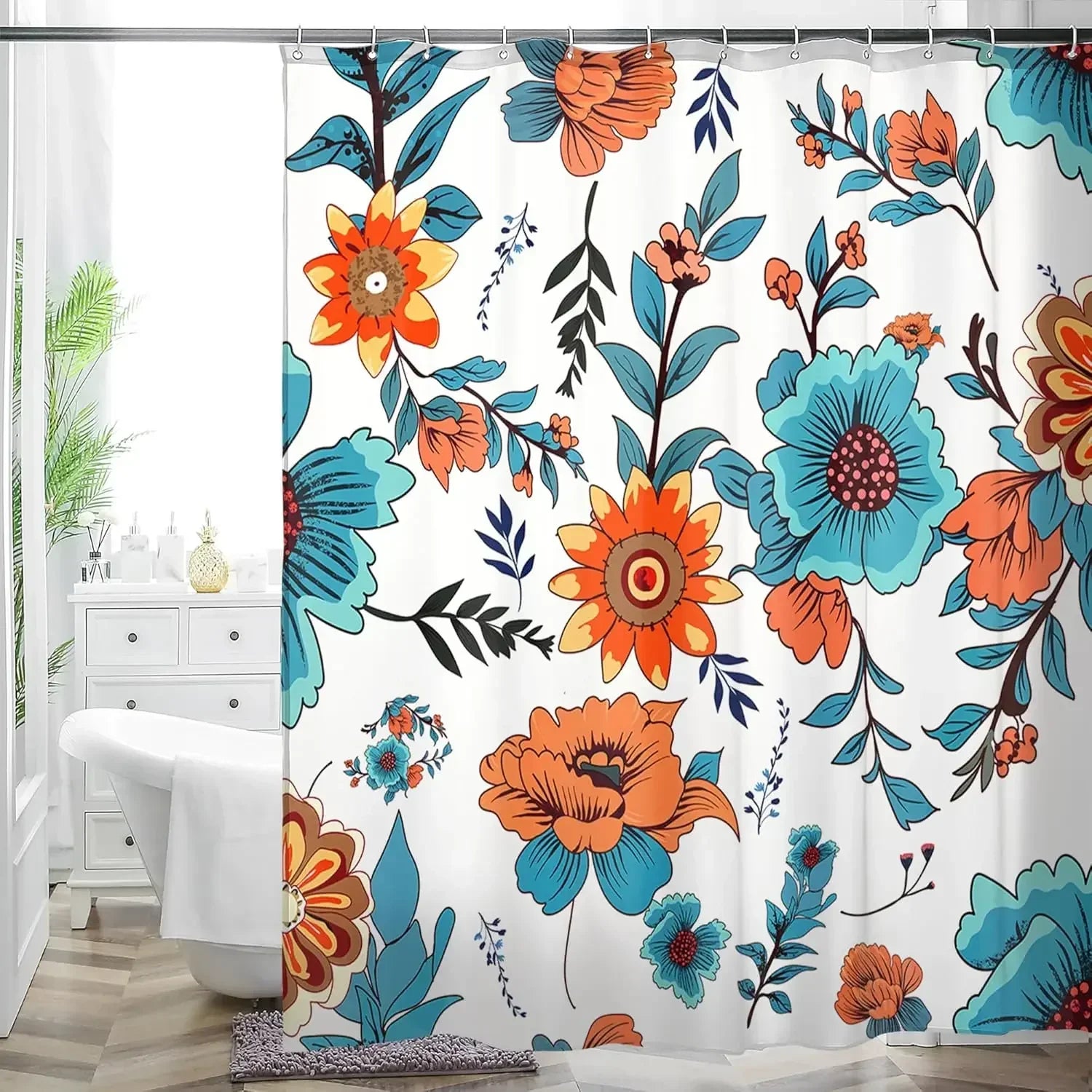Rideau Douche Inspirant Nature Plantes 26 Designs Multi-Tailles - rideaux de douche GoHappy