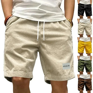 short homme été coton corduroy élastique multi-couleurs confortable GoHappy France