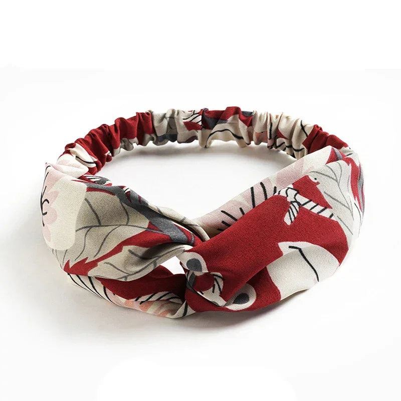 Bandeau Twist Riviera – Bohème Chic Imprimé Femme