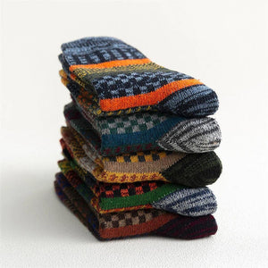 Chaussettes Laine Hiver Homme - Lot de 5 - chaussettes d'hiver GoHappy