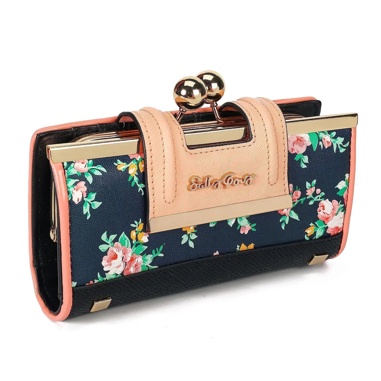 Portofino Bloom portefeuille femme fleuri chic multifonction - portefeuille GoHappy