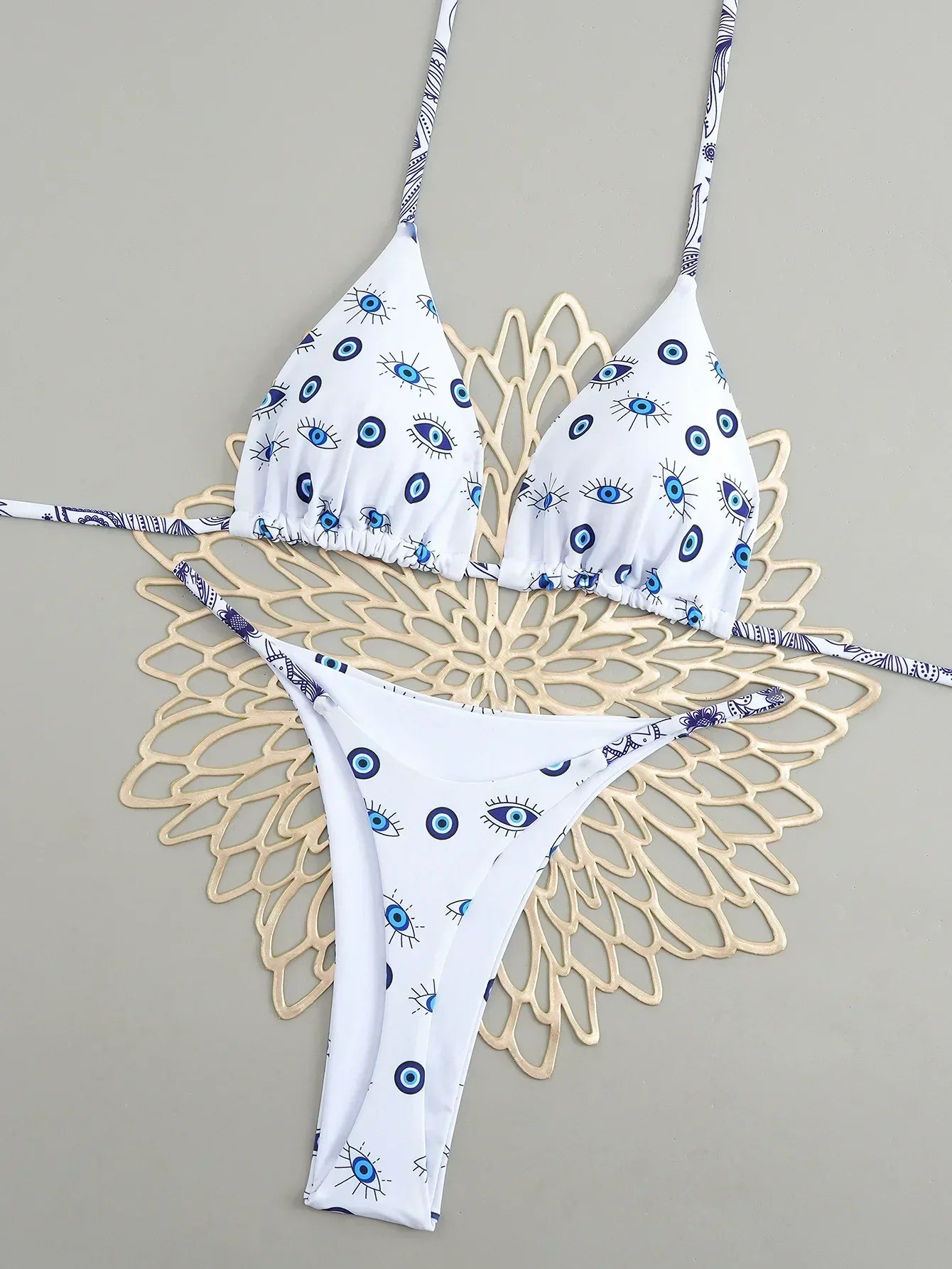 Bikini Tropicana String Triangle Femme Imprimé Exotique Rembourré - maillots de bain femme GoHappy