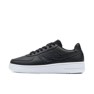 baskets noires femme cuir tendance semelle blanche sneakers confort GoHappy France